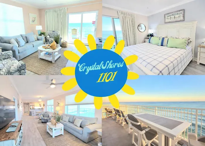 Crystal Shores 1101 Gulf Front Corner Unit Apartment *